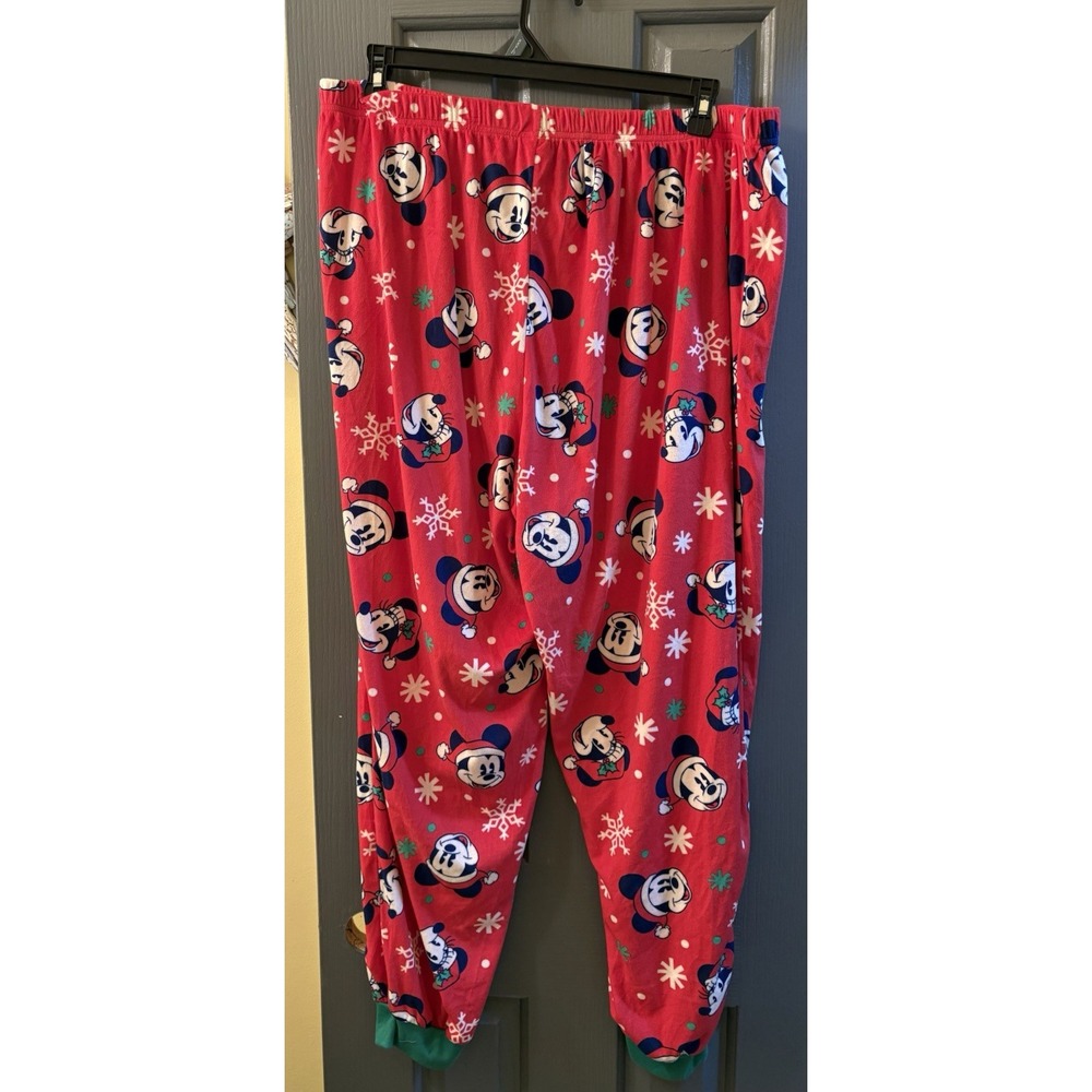 Disney Mickey & Minnie Adult Size XXL Christmas Jammies Pajamas - Picture 4 of 5